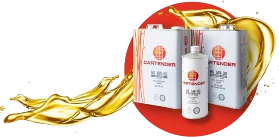 Cartender engine oil range with golden oil splash
