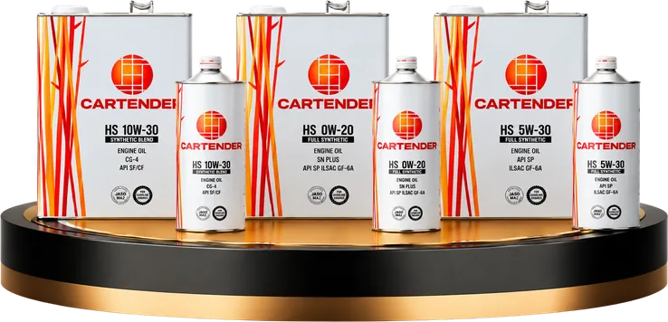 Cartender oil range on display
